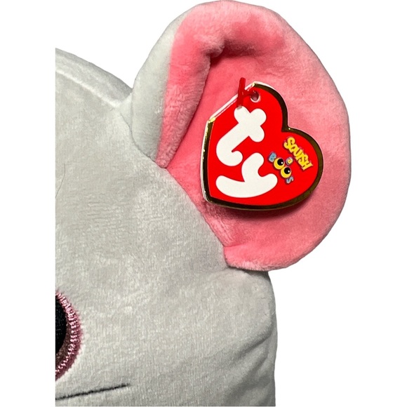TY Squish-a-Boos CATNIP the Mouse Squishy Cushion Pillow 10” MWMTS Grey Pink - Picture 2 of 8